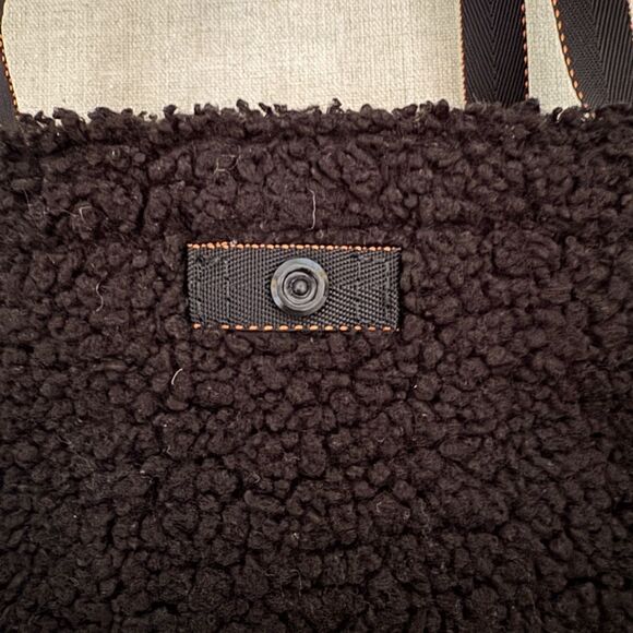 Rag and Bone black teddt bear fur phone pouch crossbody NWOT - Picture 8 of 9